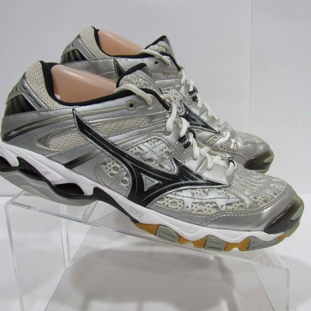 Mizuno Wave Lightning Size 10 Gray Womens C1B D3